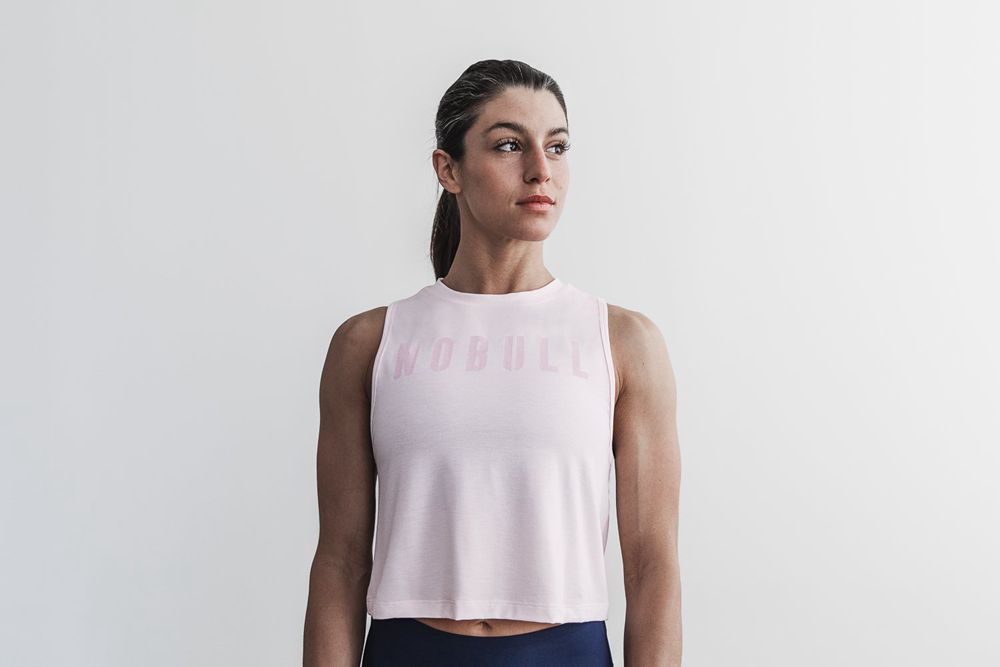 NOBULL Women's Muscle Tank Tops - Blush - Ireland (5213VSPQR)